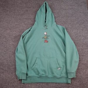 Jiberish Hoodie Mens XL Green Fleece Pullover Eternal Back Graphic Sweatshirt